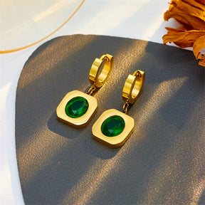 Ensemble collier superposé avec boucles d'oreilles 
